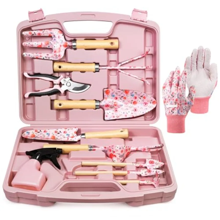 12-Piece Womens Gardening Tools Gift Set, Rust-Proof and Heavy-Duty Garden Tools with Durable Carrying Case, Fashionable and Th
12-Piece Womens Gardening Tools Gift Set, Rust-Proof and Heavy-Duty Garden Tools with Durable Carrying Case, Fashionable and Th