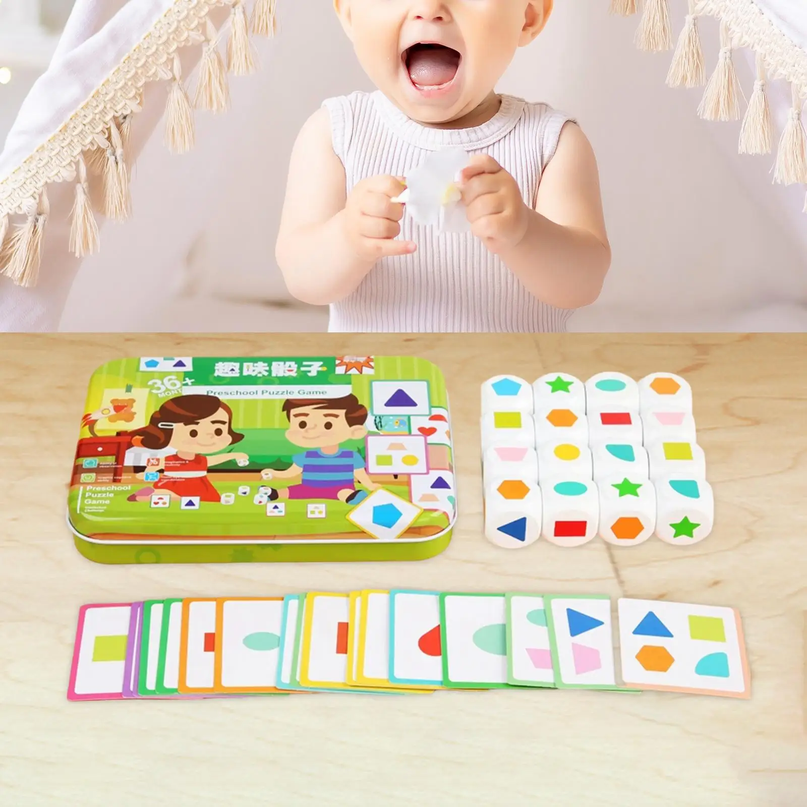 Shape Matching Toy Montessori Toy Playing Square Block Fine Motor Shape Sorting Toy Education Dices Toy for Boys and Girls
Shape Matching Toy Montessori Toy Playing Square Block Fine Motor Shape Sorting Toy Education Dices Toy for Boys and Girls