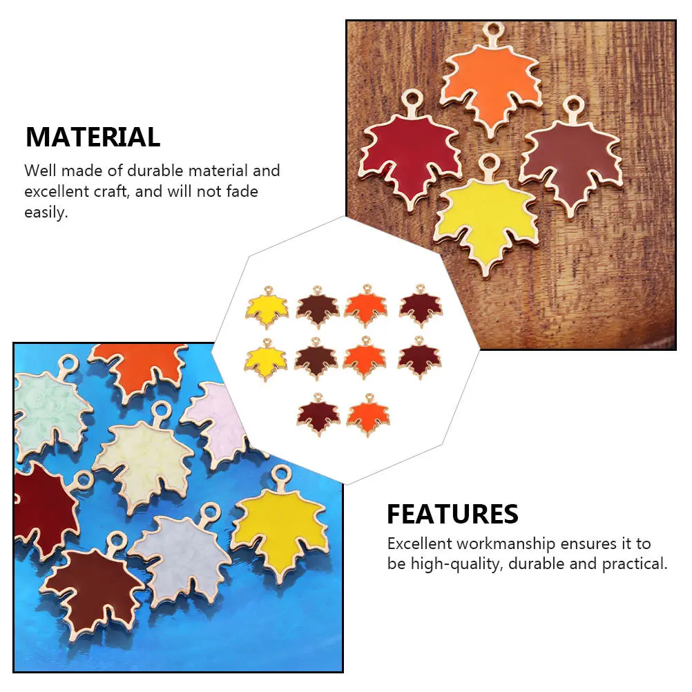 20Pcs DIY Jewelry Pendant Maple Leaf Alloy Earrings Charms Necklace Pendant Making Accessories Jewelry Supplies
20Pcs DIY Jewelry Pendant Maple Leaf Alloy Earrings Charms Necklace Pendant Making Accessories Jewelry Supplies