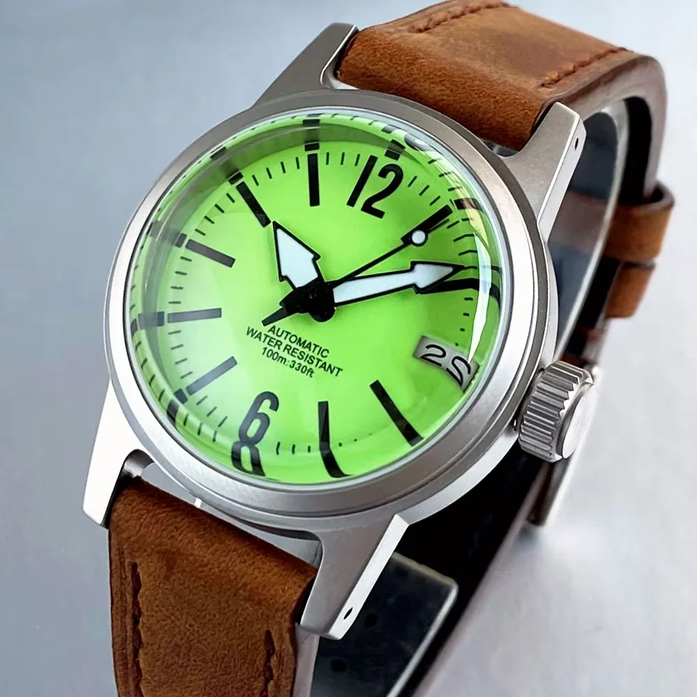 Tandorio TD-177 36mm Military Sandblasted Sapphire Green Dial Watch 100m Water Resistance Japan NH35A Automatic Movement Watches
Tandorio TD-177 36mm Military Sandblasted Sapphire Green Dial Watch 100m Water Resistance Japan NH35A Automatic Movement Watches