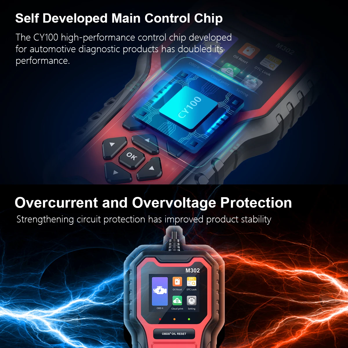 New M302 Read Clear Engine Fault Codes Auto Engine Diagnostic Tool Oil Reset Vehicle Diagnostic Device Car Code Scanner tool
New M302 Read Clear Engine Fault Codes Auto Engine Diagnostic Tool Oil Reset Vehicle Diagnostic Device Car Code Scanner tool