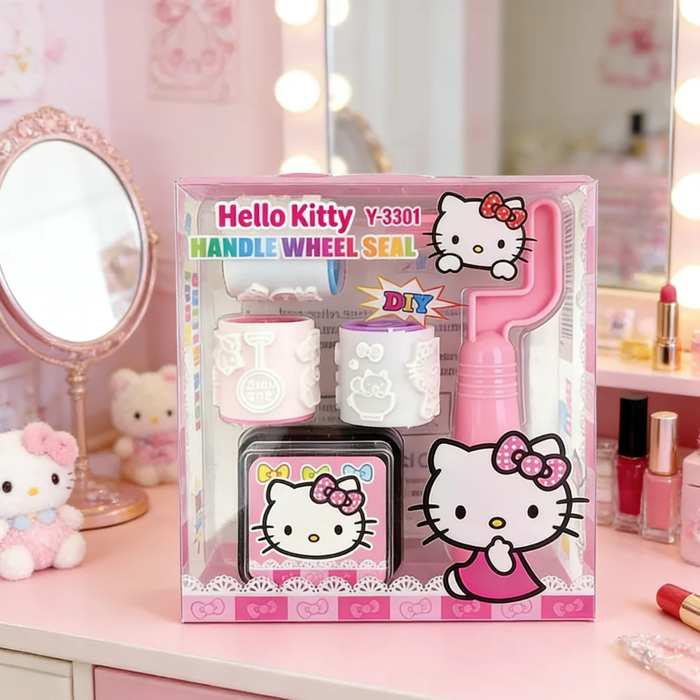 HOT Sanrio Hello Kitty DIY Roller Stamp Set, Cute Cartoon Design for Kids, Ideal Reward Stamp With ink pad Perfect Gift for kids
HOT Sanrio Hello Kitty DIY Roller Stamp Set, Cute Cartoon Design for Kids, Ideal Reward Stamp With ink pad Perfect Gift for kids
