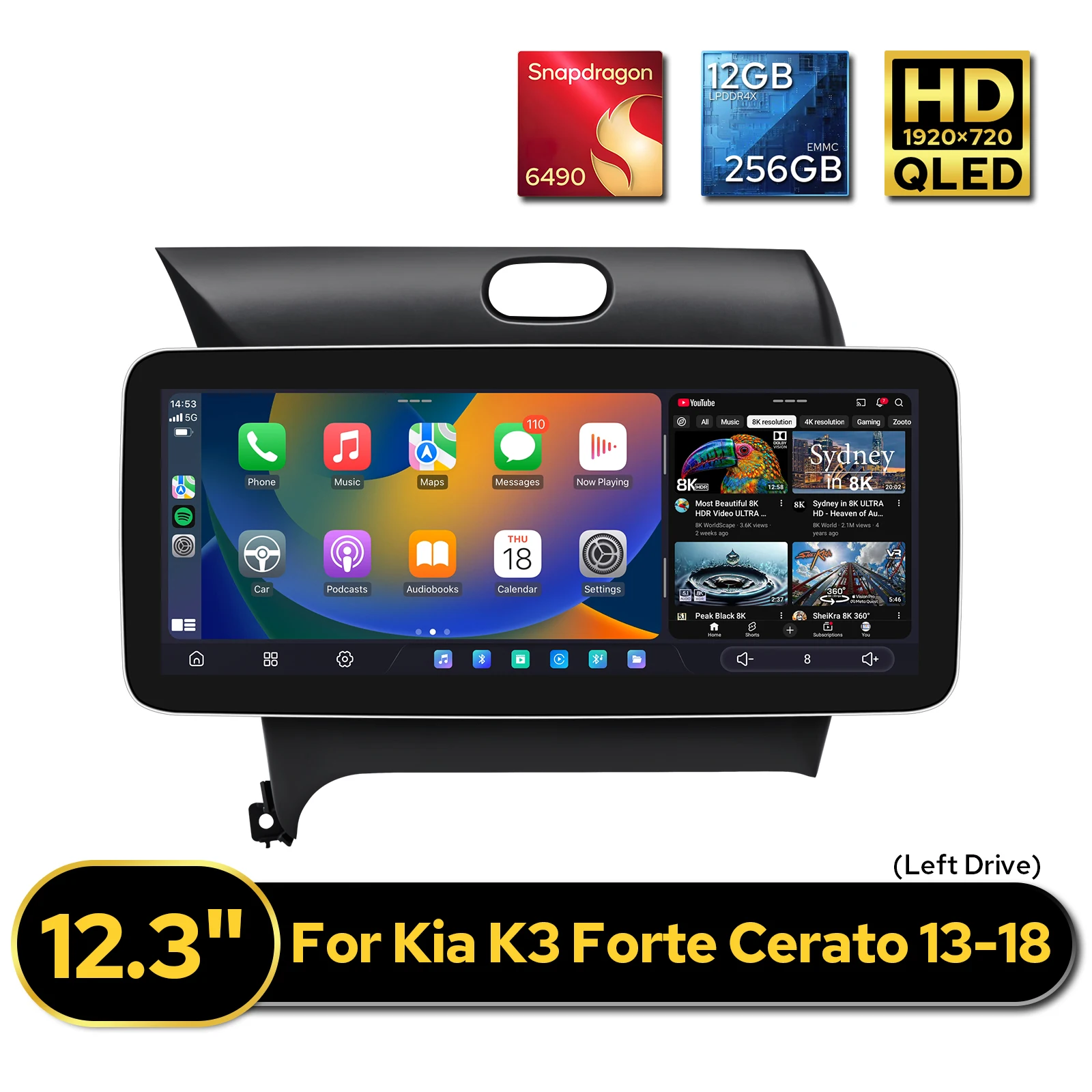 JOYING 12.3"Android Auto Car Stereo for Kia K3 Forte Cerato 2013-2018 LHD Wireless CarPlay 12GB RAM 256GB 360° Camera Input
JOYING 12.3"Android Auto Car Stereo for Kia K3 Forte Cerato 2013-2018 LHD Wireless CarPlay 12GB RAM 256GB 360° Camera Input