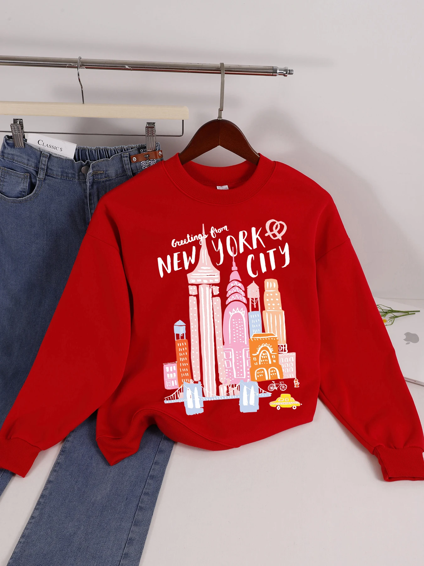 Приветствие из Нью-Йорка, здание города, пейзажные принты, женские толстовки, теплый пуловер Y2K, спортивная одежда с круглым вырезом, флисовая осенняя одежда
Приветствие из Нью-Йорка, здание города, пейзажные принты, женские толстовки, теплый пуловер Y2K, спортивная одежда с круглым вырезом, флисовая осенняя одежда