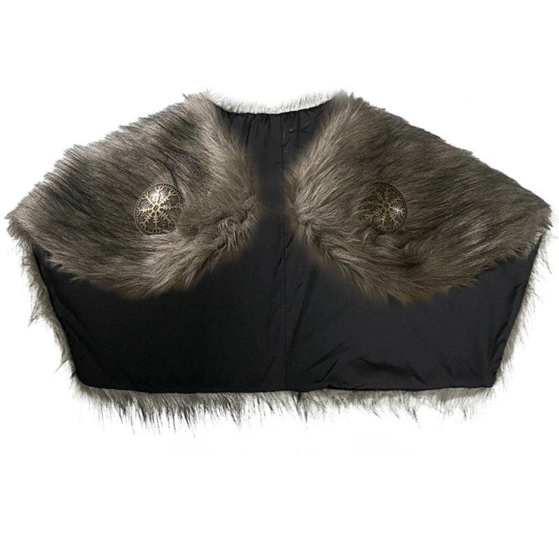 X5XA Men Medieval Furry Shawl Halloween LARP Costume Accessory Medieval Furry Collar
X5XA Men Medieval Furry Shawl Halloween LARP Costume Accessory Medieval Furry Collar