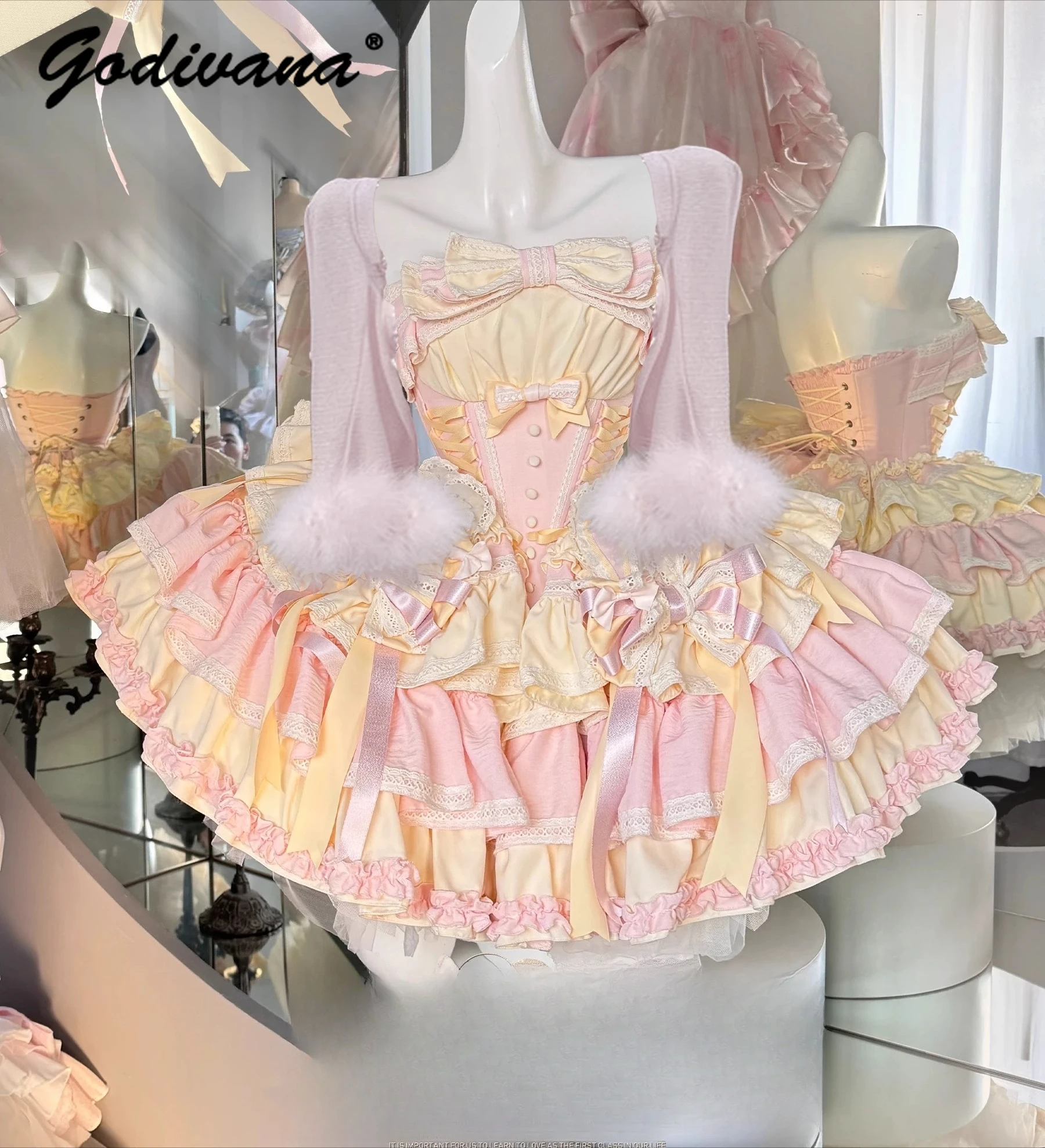 Original Sweet Cute Women's Pettiskirt Lolita Bow Slim Tube Top Strapless Girls Princess Party Birthday Short Dresses
Original Sweet Cute Women's Pettiskirt Lolita Bow Slim Tube Top Strapless Girls Princess Party Birthday Short Dresses