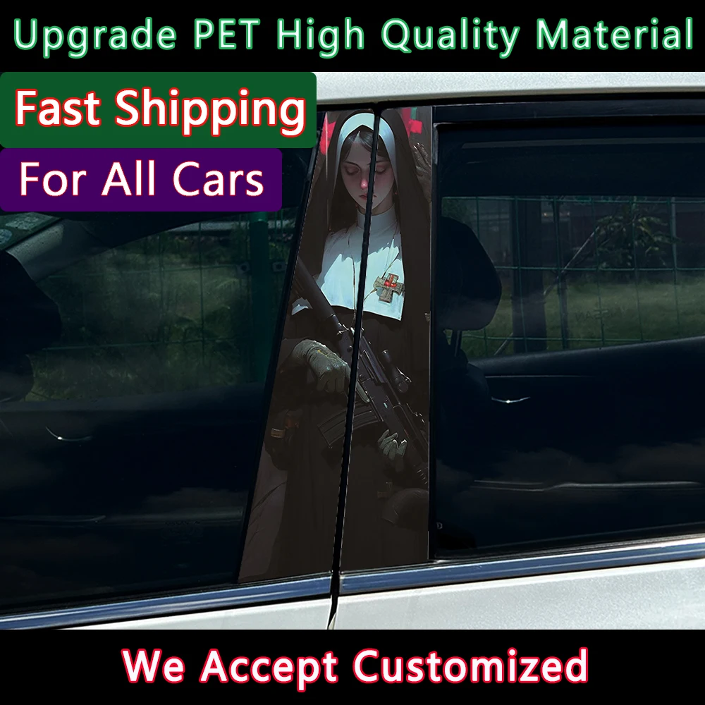 Gothic Nun Sister Car B Pillar Sticker Waterproof Center Column Halloween Decoration Cover Scratches Sunscreen Car Accessories
Gothic Nun Sister Car B Pillar Sticker Waterproof Center Column Halloween Decoration Cover Scratches Sunscreen Car Accessories