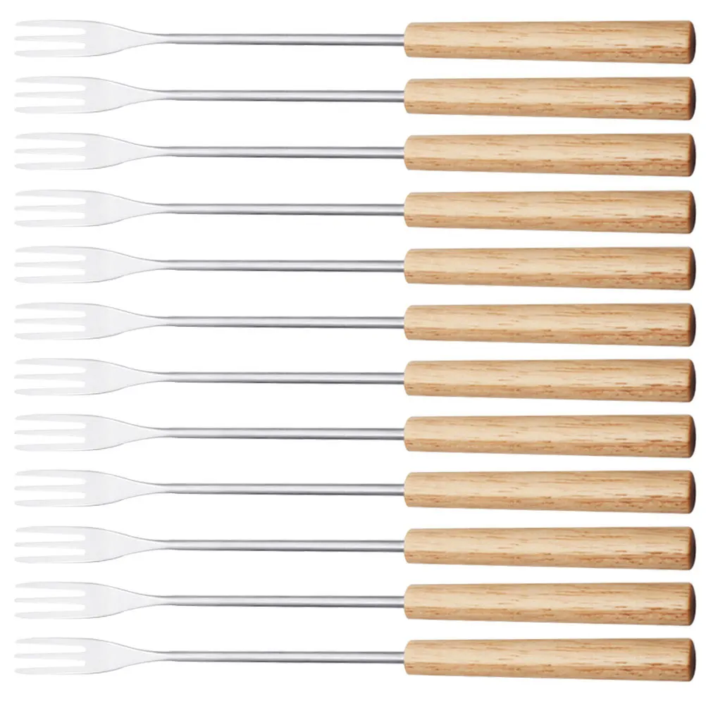 12Pcs Stainless Steel Fondue Forks Fine Tip Fruit Fork Set for Chocolate Cheese Dessert Serving Portable Design
12Pcs Stainless Steel Fondue Forks Fine Tip Fruit Fork Set for Chocolate Cheese Dessert Serving Portable Design
