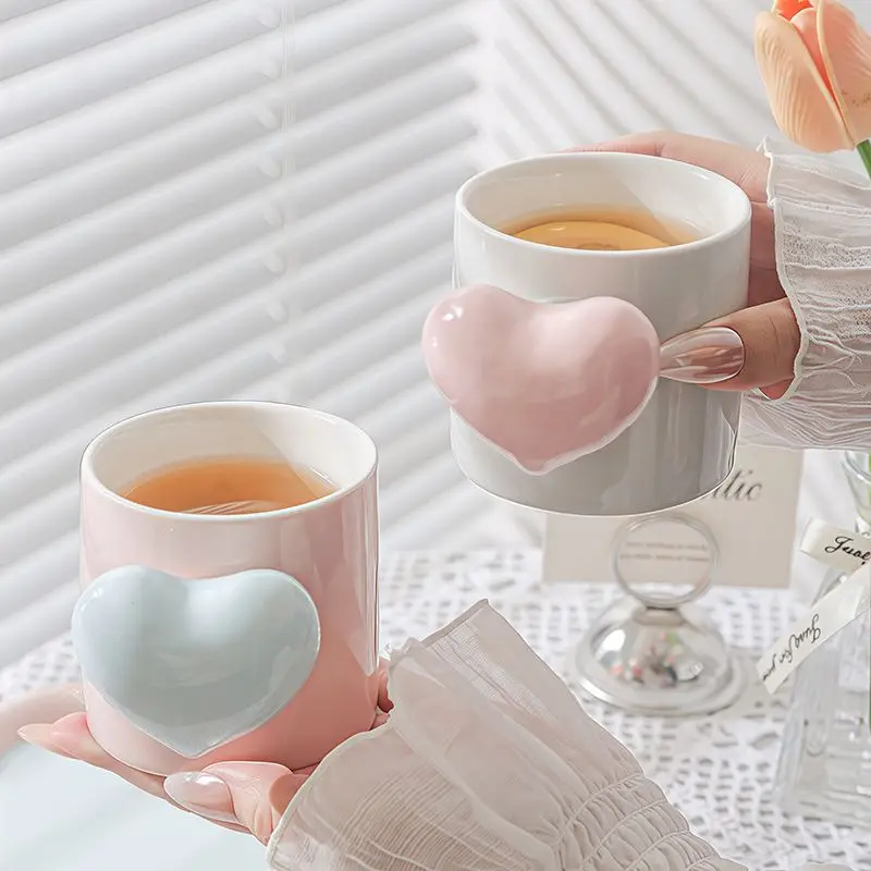 Ceramic Heart Shape Coffee Cup and Saucer Creative Love Couple Mug Exquisite Afternoon Camellia Tea Coffee Cup Breakfast Mug new
Ceramic Heart Shape Coffee Cup and Saucer Creative Love Couple Mug Exquisite Afternoon Camellia Tea Coffee Cup Breakfast Mug new