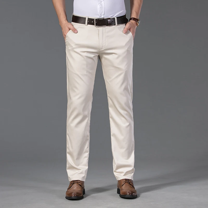 4 Colors Classic Men's Beige Thin Casual Pants Spring Summer Business Fashion Stretch Trousers Brand Khaki Black
4 Colors Classic Men's Beige Thin Casual Pants Spring Summer Business Fashion Stretch Trousers Brand Khaki Black