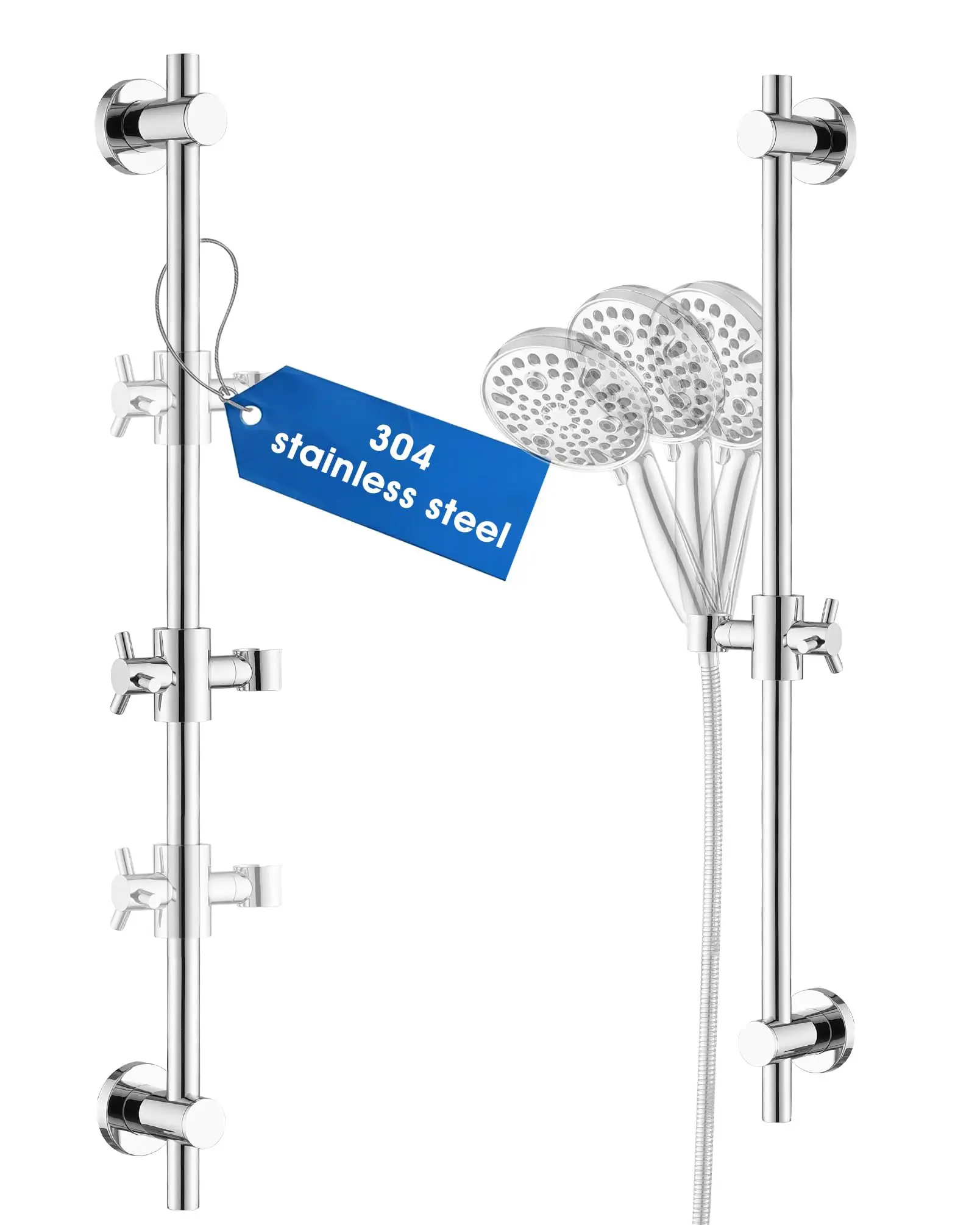 25 Inch SUS304 Stainless Steel Shower Slide Bar With Adjustable Handheld Holder Polished Chrome
25 Inch SUS304 Stainless Steel Shower Slide Bar With Adjustable Handheld Holder Polished Chrome