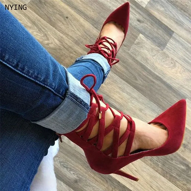 Cross Strappy Sandals Open Toe Stiletto Heels Lace Up Women's Sandals Slingback Thin High Heeled Casual Party Shoes Sexy 44
Cross Strappy Sandals Open Toe Stiletto Heels Lace Up Women's Sandals Slingback Thin High Heeled Casual Party Shoes Sexy 44