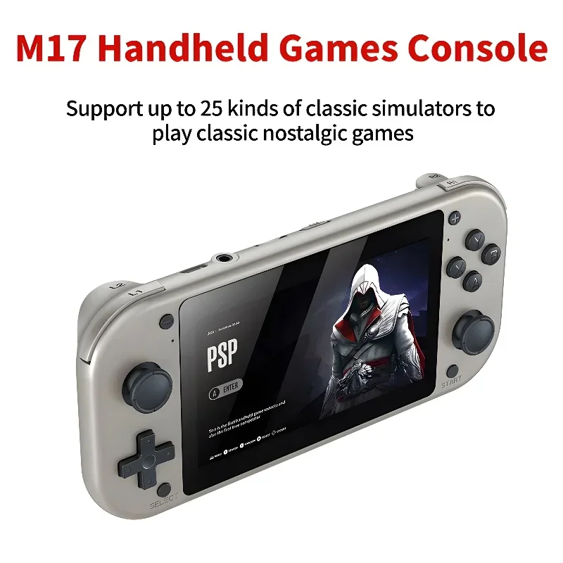 M17 Handheld Game Player Mini Video Game Console Emuelec 4.3 Inch LCD Screen Portable Retro 20000 Games 128GB for PSP/PS1/N64
M17 Handheld Game Player Mini Video Game Console Emuelec 4.3 Inch LCD Screen Portable Retro 20000 Games 128GB for PSP/PS1/N64