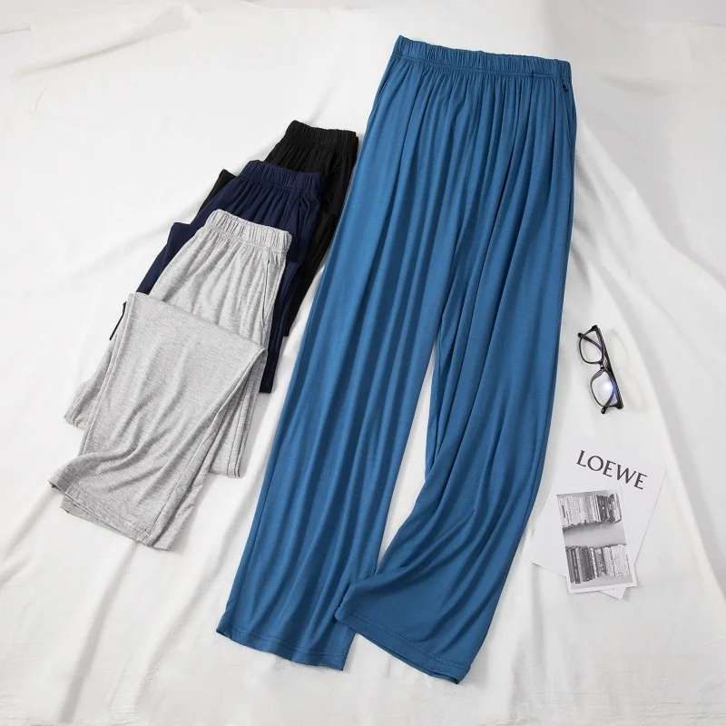 Modal Men's Casual Long Pants Summer Thin Loose Sleepwear Large Size Ice Silk Air Conditioning Pants Color Home Pants
Modal Men's Casual Long Pants Summer Thin Loose Sleepwear Large Size Ice Silk Air Conditioning Pants Color Home Pants