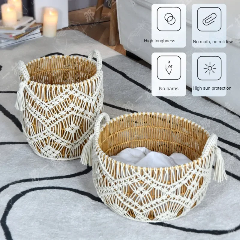 HandWoven Rattan Clothes Basket High Aesthetic Organizer for Living Room Storage for Clothing Toys Natural Material Elegant
HandWoven Rattan Clothes Basket High Aesthetic Organizer for Living Room Storage for Clothing Toys Natural Material Elegant