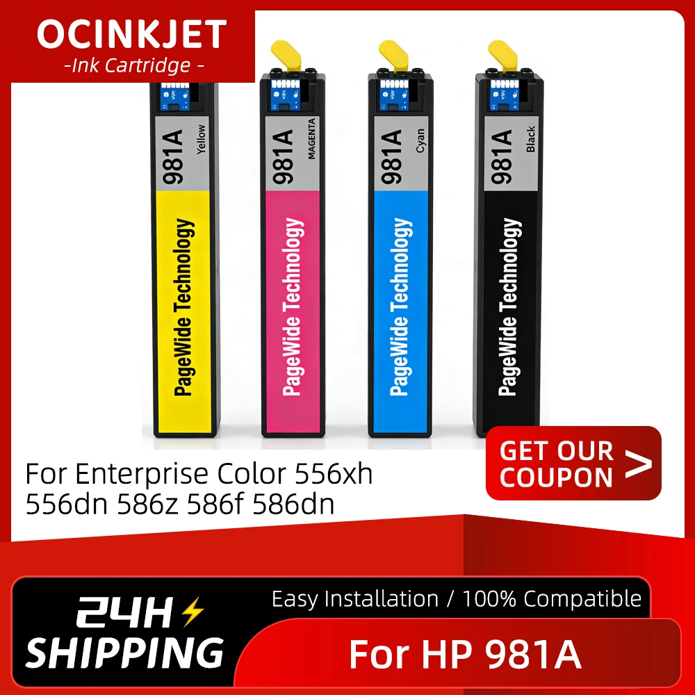 For HP 981A 981a Compatible Ink Cartridge For Pagewide Enterprise Color 556xh 556dn 586dn 586f 586z E58650dn E55650 With Chip
For HP 981A 981a Compatible Ink Cartridge For Pagewide Enterprise Color 556xh 556dn 586dn 586f 586z E58650dn E55650 With Chip
