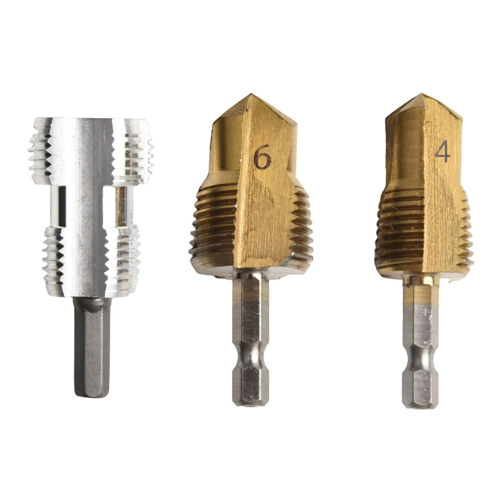 PPR Water Pipe Internal Thread Opener Drill Bit Set 6.35mm Hexagonal Handle For Pvc Plastic Pipe Power Tool Accessories
PPR Water Pipe Internal Thread Opener Drill Bit Set 6.35mm Hexagonal Handle For Pvc Plastic Pipe Power Tool Accessories