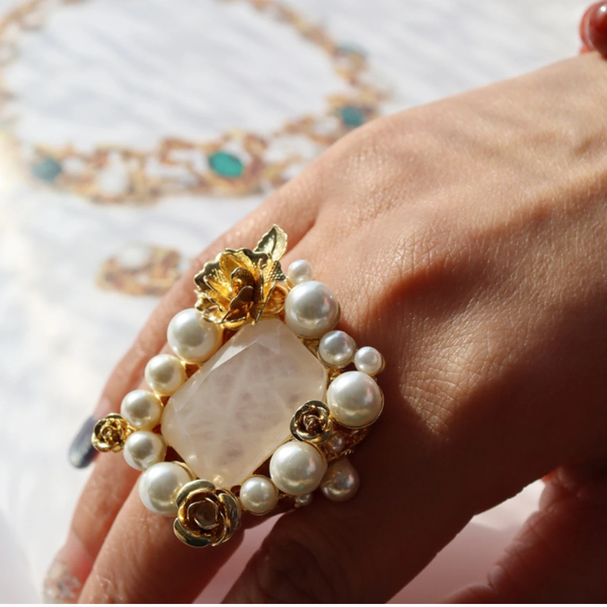 Light Pink Crystal Rings For Women Resizable Outstanding Fashion Accessory Pearl Assemble Jewelry 2024 Season
Light Pink Crystal Rings For Women Resizable Outstanding Fashion Accessory Pearl Assemble Jewelry 2024 Season