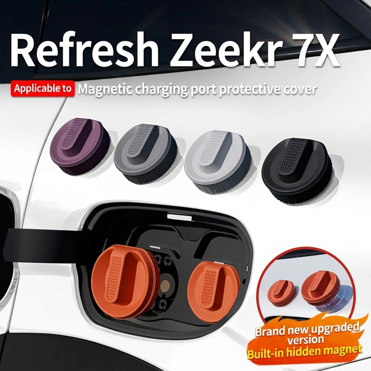 For 2026 Refreshed ZEEKR 7X Charging Port Protective Cover, Magnetic Rainproof Dustproof Car Accessories
For 2026 Refreshed ZEEKR 7X Charging Port Protective Cover, Magnetic Rainproof Dustproof Car Accessories