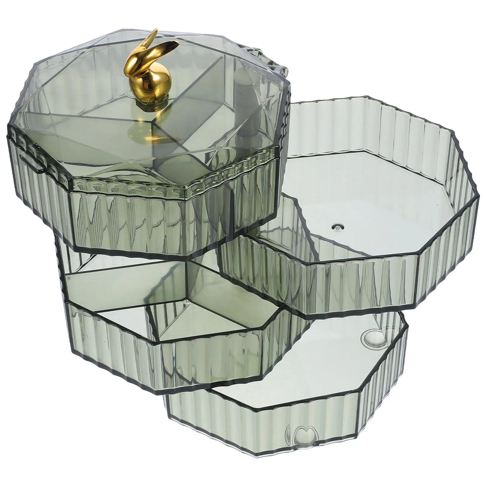 Cartoon Bunny 4 tier Transparent Jewelry Storage Box for Necklace Earrings Rings ganizer Grey Color Large Capacity Desktop
Cartoon Bunny 4 tier Transparent Jewelry Storage Box for Necklace Earrings Rings ganizer Grey Color Large Capacity Desktop