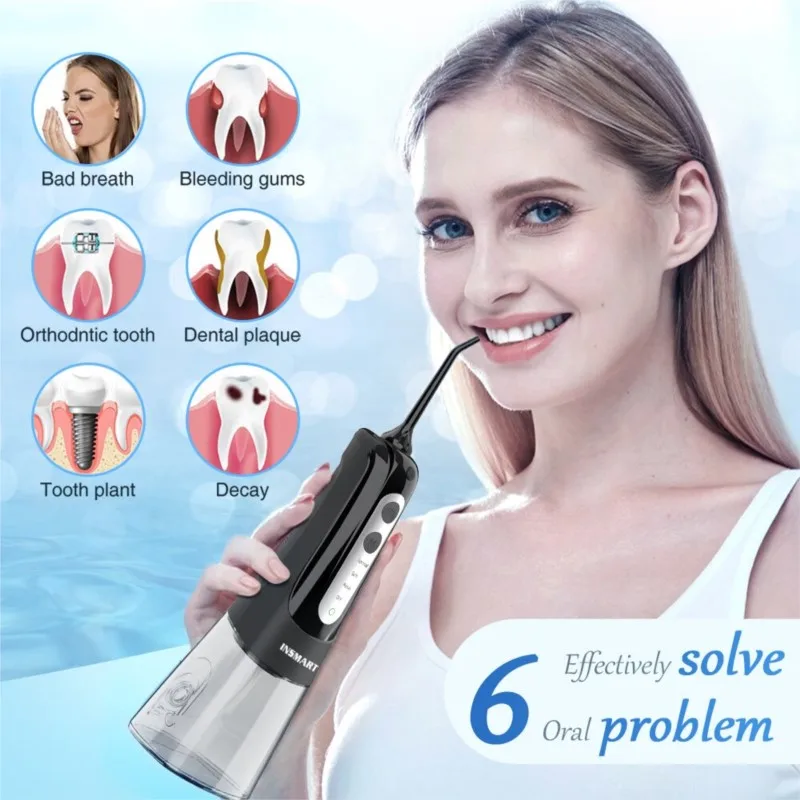 Oral Irrigator Dental Water Flosser Teeth Whitening Waterproof Portable Dental Water Jet Floss 300ML Teeth Cleaner
Oral Irrigator Dental Water Flosser Teeth Whitening Waterproof Portable Dental Water Jet Floss 300ML Teeth Cleaner