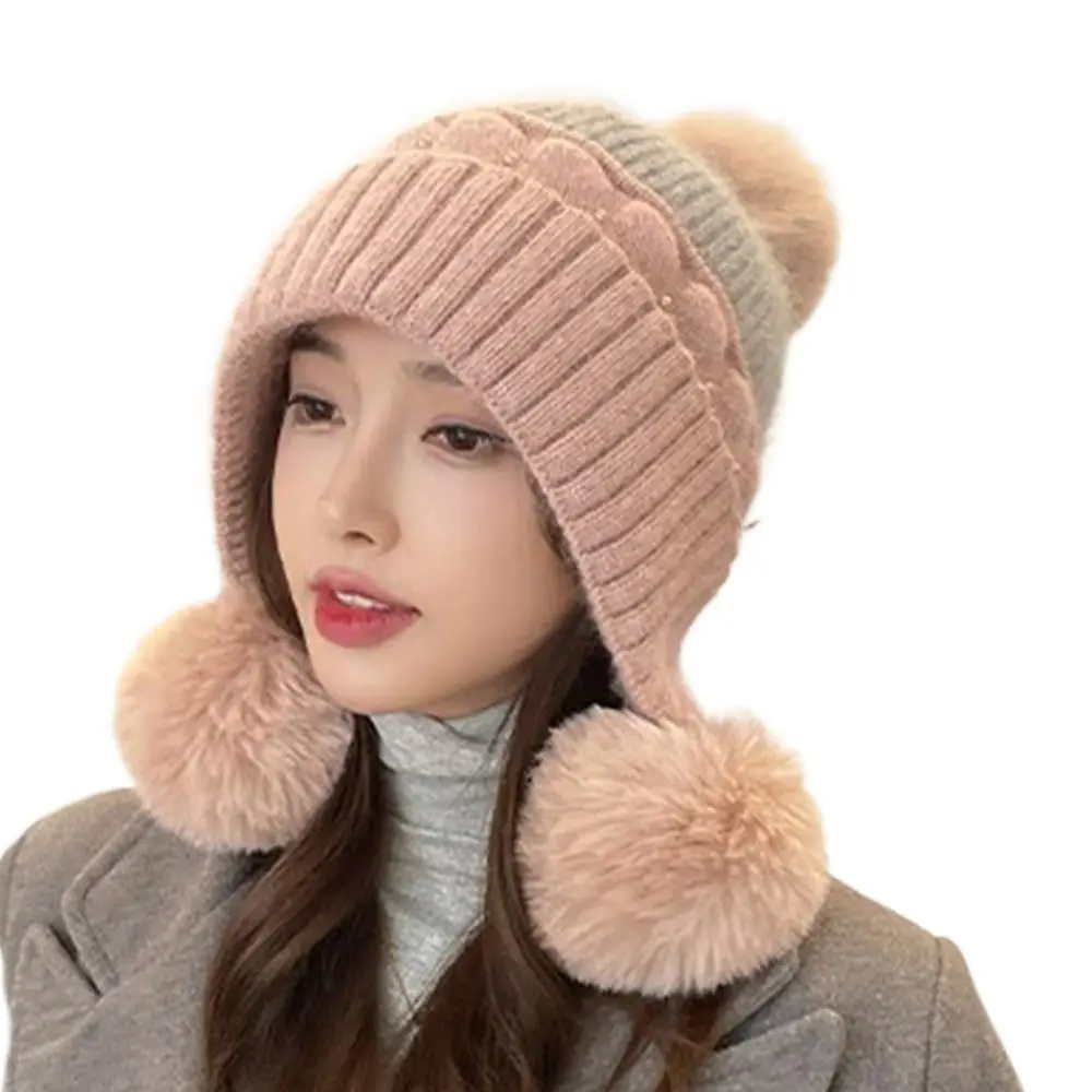 Warm Thickened Knitted Hat Ear Protection Windproof Women's Beanies Coldproof Pearl-embellished Bonnet Caps Autumn Winter
Warm Thickened Knitted Hat Ear Protection Windproof Women's Beanies Coldproof Pearl-embellished Bonnet Caps Autumn Winter