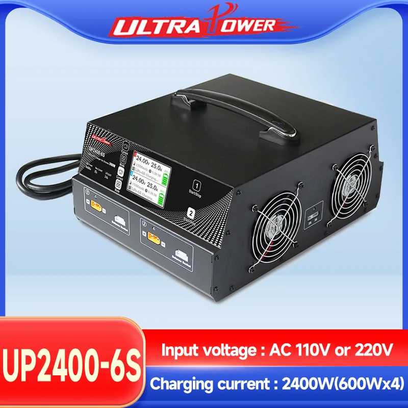 ultrapower UP2400-6s Professional 2400W 4x6S LiPo LiHV Battery Charger 25A x4 Dual Power AC 110V/220V for RC Drone FPV
ultrapower UP2400-6s Professional 2400W 4x6S LiPo LiHV Battery Charger 25A x4 Dual Power AC 110V/220V for RC Drone FPV