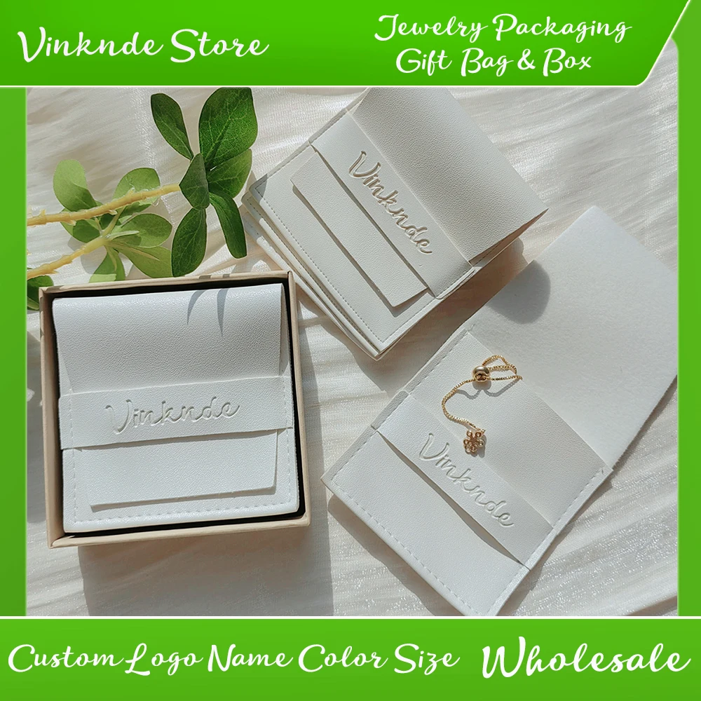 Smart Jewelry Pouch 100pcs Custom Logo PU Leather Packaging Bag 8*8cm Envelope Flap Sack Bulk for Bracelet Earring Wedding Gift
Smart Jewelry Pouch 100pcs Custom Logo PU Leather Packaging Bag 8*8cm Envelope Flap Sack Bulk for Bracelet Earring Wedding Gift