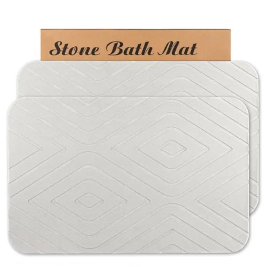 Stone Bath Mat 2 Pack Diatomaceous Earth Shower Mat Non-Slip Super Absorbent Quick Drying Bathroom Floor Mat 24x15
Stone Bath Mat 2 Pack Diatomaceous Earth Shower Mat Non-Slip Super Absorbent Quick Drying Bathroom Floor Mat 24x15