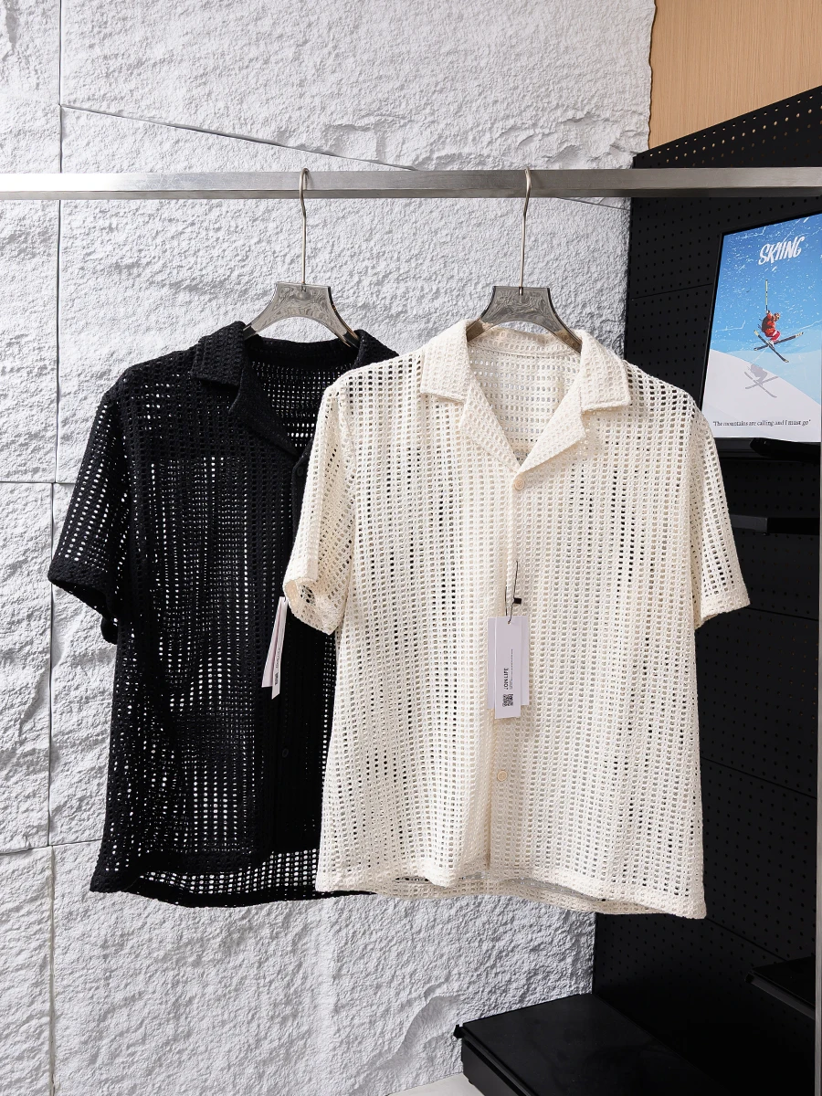 Men's Loose Casual Summer Shirt 429 Hollow Texture Embroidery Short Sleeve Open Cardigan Breathable Moisture Wicking Standard...
Men's Loose Casual Summer Shirt 429 Hollow Texture Embroidery Short Sleeve Open Cardigan Breathable Moisture Wicking Standard...