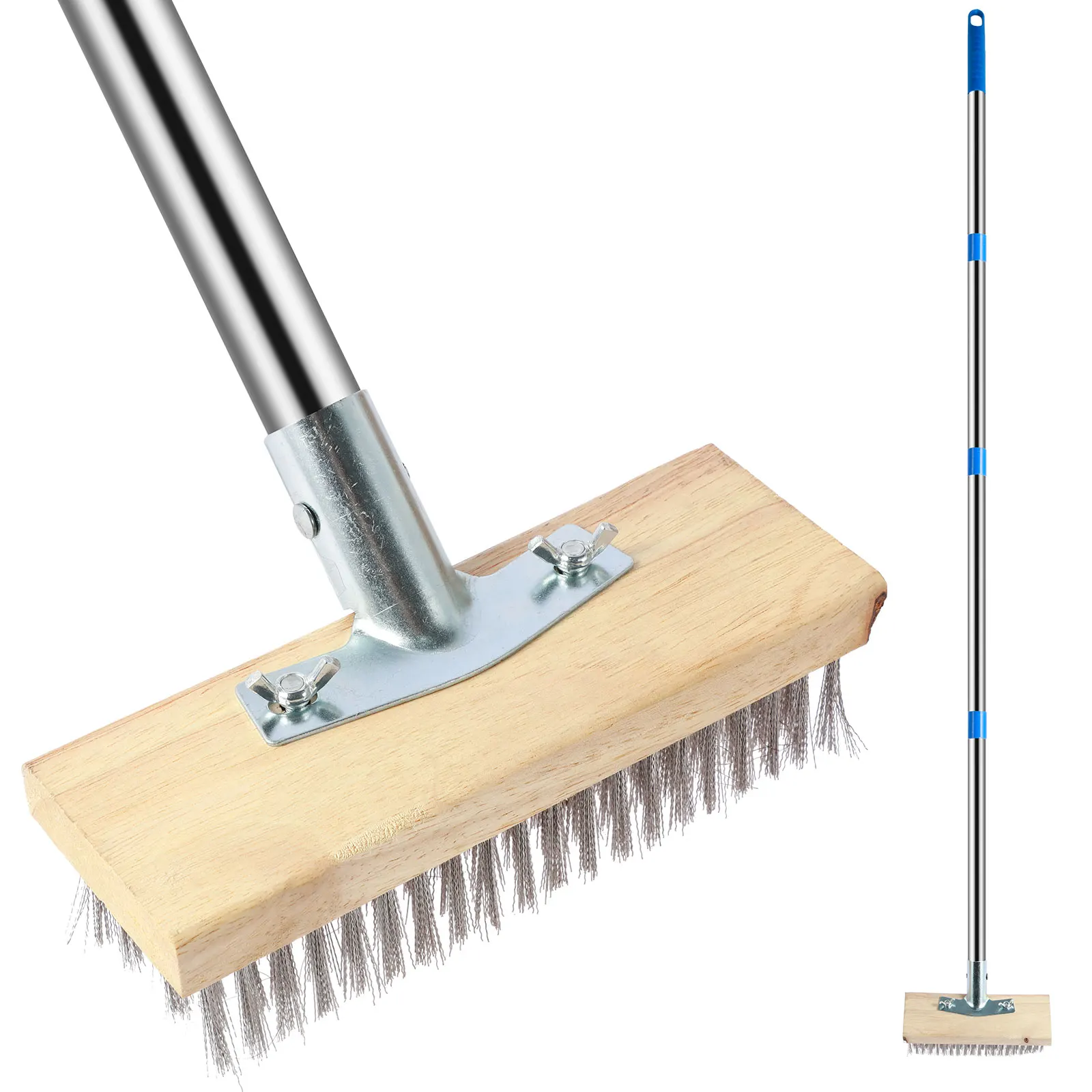 Deck Scrub Brush with Long Handle 64" Floor Scrubber Brush with Pole,Moss Remover Wire Cleaning Brushes for Rough Surface,Floor
Deck Scrub Brush with Long Handle 64" Floor Scrubber Brush with Pole,Moss Remover Wire Cleaning Brushes for Rough Surface,Floor