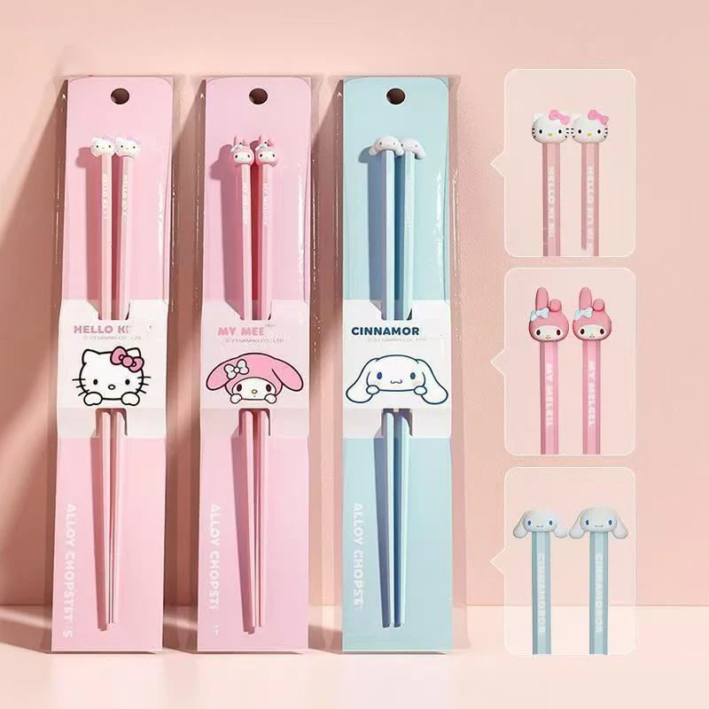 Anime Hello Kitty Melody Cinnamoroll Alloy Chopsticks KT Cat Meal-Sharing Special Non-Slip Couple Style Chopsticks Gifts
Anime Hello Kitty Melody Cinnamoroll Alloy Chopsticks KT Cat Meal-Sharing Special Non-Slip Couple Style Chopsticks Gifts