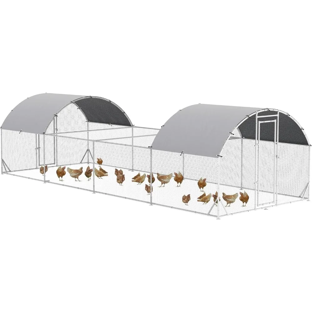 Large Chicken Coop Metal Chicken Run for Chickens with Waterproof and Anti-UV Cover, Dome Shaped Walk in Fence Cage Hen House f
Large Chicken Coop Metal Chicken Run for Chickens with Waterproof and Anti-UV Cover, Dome Shaped Walk in Fence Cage Hen House f
