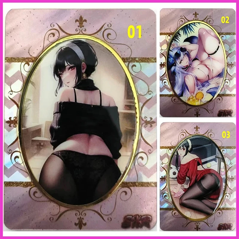 Anime Goddess Story Rare SXR Refractive Flash Cards Yor Forger Cheshire Toys for boys Collectible Cards Christmas Birthday Gifts
Anime Goddess Story Rare SXR Refractive Flash Cards Yor Forger Cheshire Toys for boys Collectible Cards Christmas Birthday Gifts
