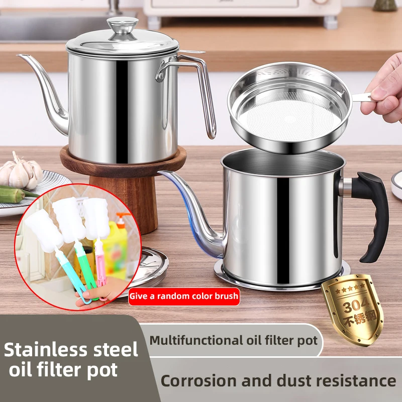 Obelix Stainless Steel Home Oil Filter Storage Pot Lard Strainer Tank Container Large Capacity Storage Can Kitchen Cook Gadgets
Obelix Stainless Steel Home Oil Filter Storage Pot Lard Strainer Tank Container Large Capacity Storage Can Kitchen Cook Gadgets