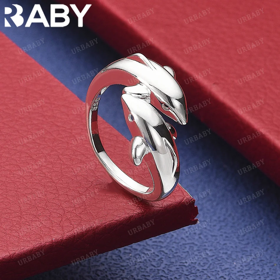 URBABY 925 Sterling Silver Designer Dolphin Ring For Women Fashion Jewelry Charm Grace Noble Wedding Accessories
URBABY 925 Sterling Silver Designer Dolphin Ring For Women Fashion Jewelry Charm Grace Noble Wedding Accessories