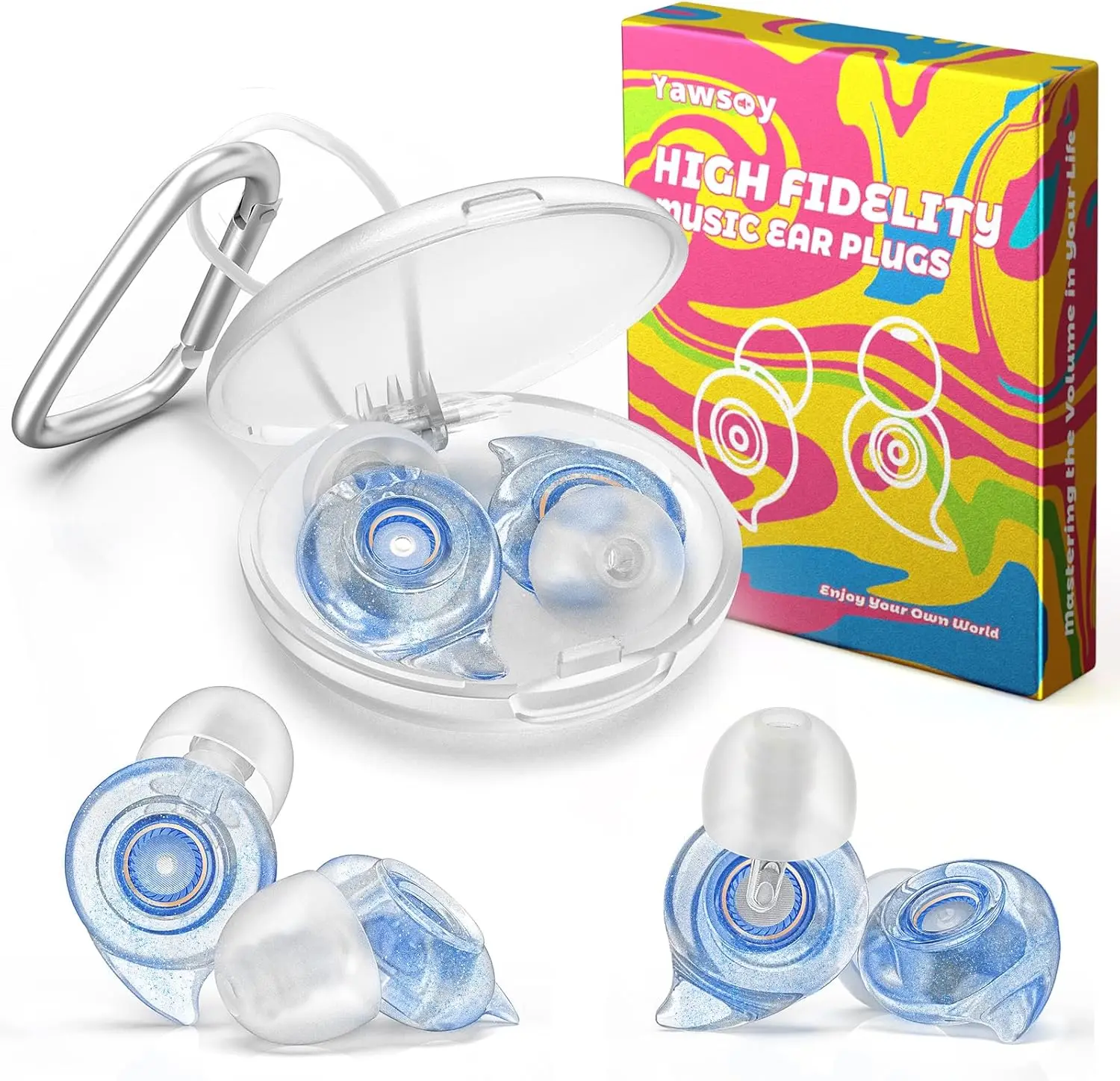 High Fidelity Concert Ear Plugs, 2 Pairs Noise Reduction for Musicians
High Fidelity Concert Ear Plugs, 2 Pairs Noise Reduction for Musicians