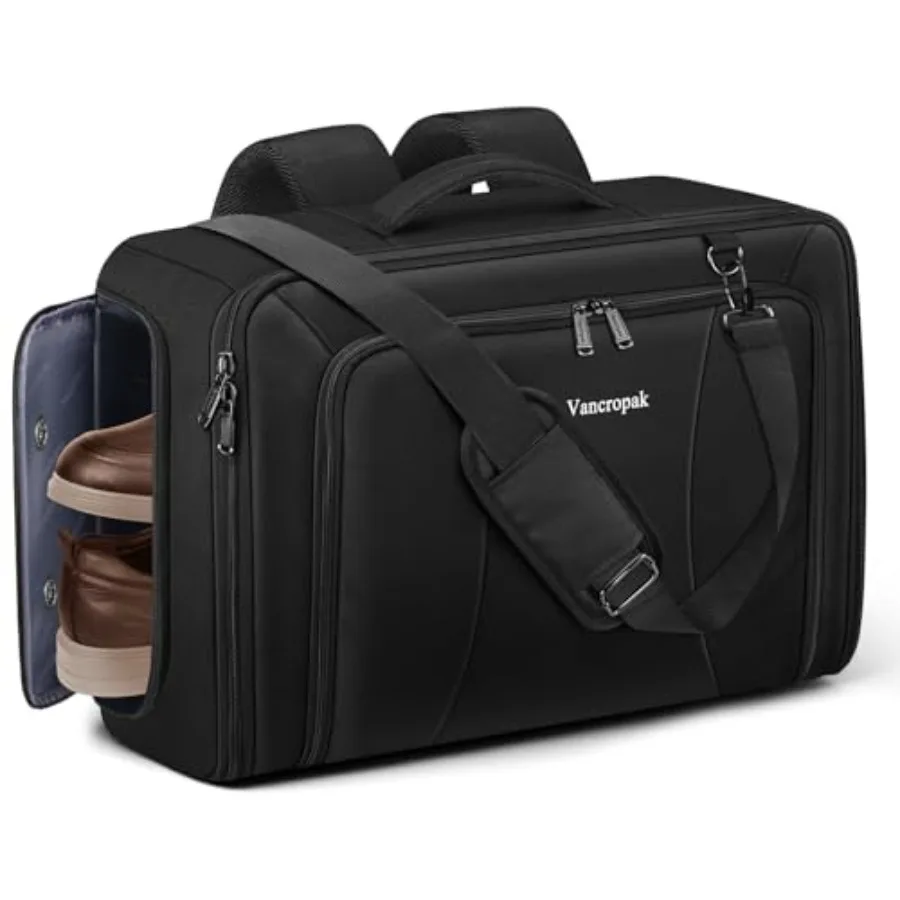 Convertible Carry on Garment Bag with Backpack Straps, Airline Approved Travel Garment Duffel Bag with Shoe Compartment, Wrinkl
Convertible Carry on Garment Bag with Backpack Straps, Airline Approved Travel Garment Duffel Bag with Shoe Compartment, Wrinkl