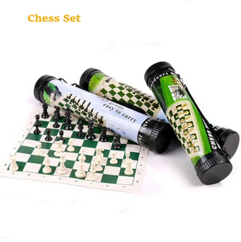 Portable Folding Chess Set with Barrel Storage Tube Plastic Chess Pieces Outdoor Travel Family Board Game Gift for Adults Kids
Portable Folding Chess Set with Barrel Storage Tube Plastic Chess Pieces Outdoor Travel Family Board Game Gift for Adults Kids