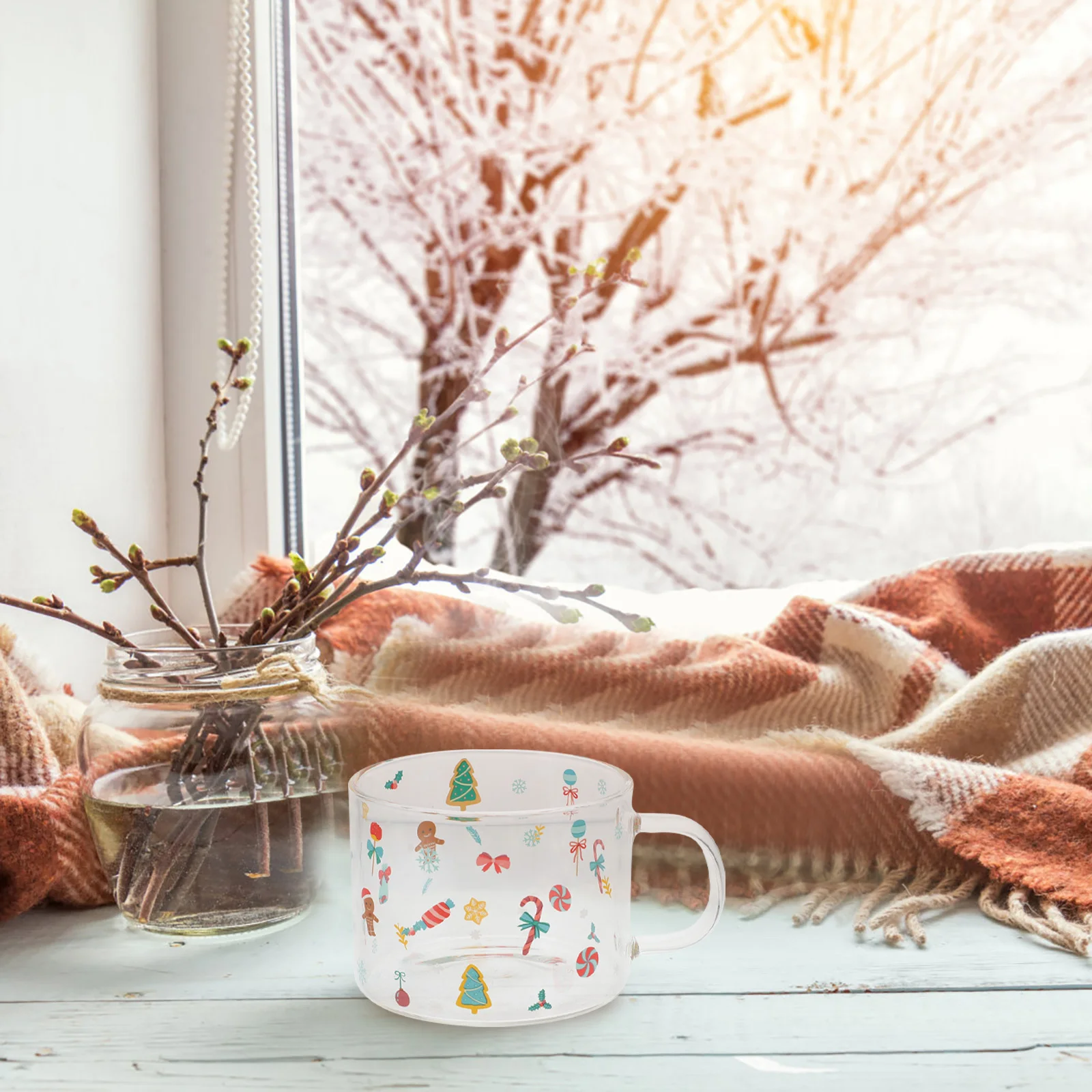 Glass Water Cup Christmas Glass Cup Simple Mug Glass Container Milk Cup
Glass Water Cup Christmas Glass Cup Simple Mug Glass Container Milk Cup