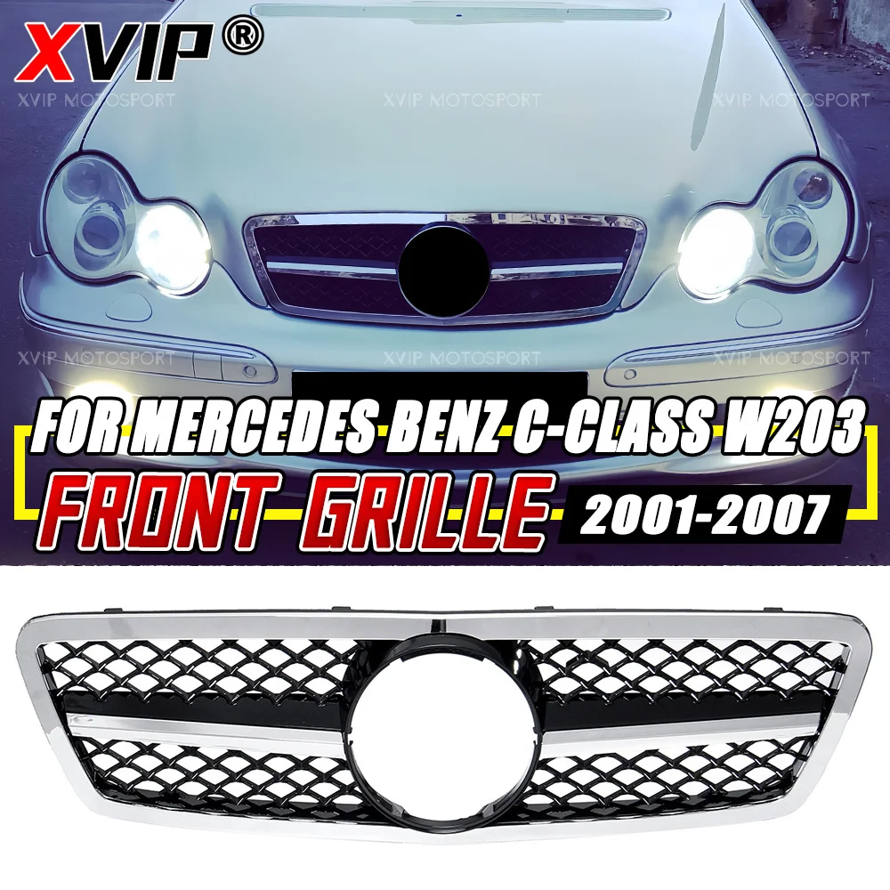 XVIP Car Accessories Upper Racing Grill Chrome Black Fit For Mercedes Benz C-Class W203/S203 2001-2007 C200 C230 C240 C280 C320 C350 C32 Front Bumper Kidney Grille Exterior Parts
XVIP Car Accessories Upper Racing Grill Chrome Black Fit For Mercedes Benz C-Class W203/S203 2001-2007 C200 C230 C240 C280 C320 C350 C32 Front Bumper Kidney Grille Exterior Parts