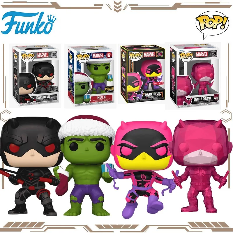 Funko POP Original Marvel Anime Figure Daredevil Hulk Action Figure Toys for Boys Girls Gift Collectible Model Ornaments 
Funko POP Original Marvel Anime Figure Daredevil Hulk Action Figure Toys for Boys Girls Gift Collectible Model Ornaments