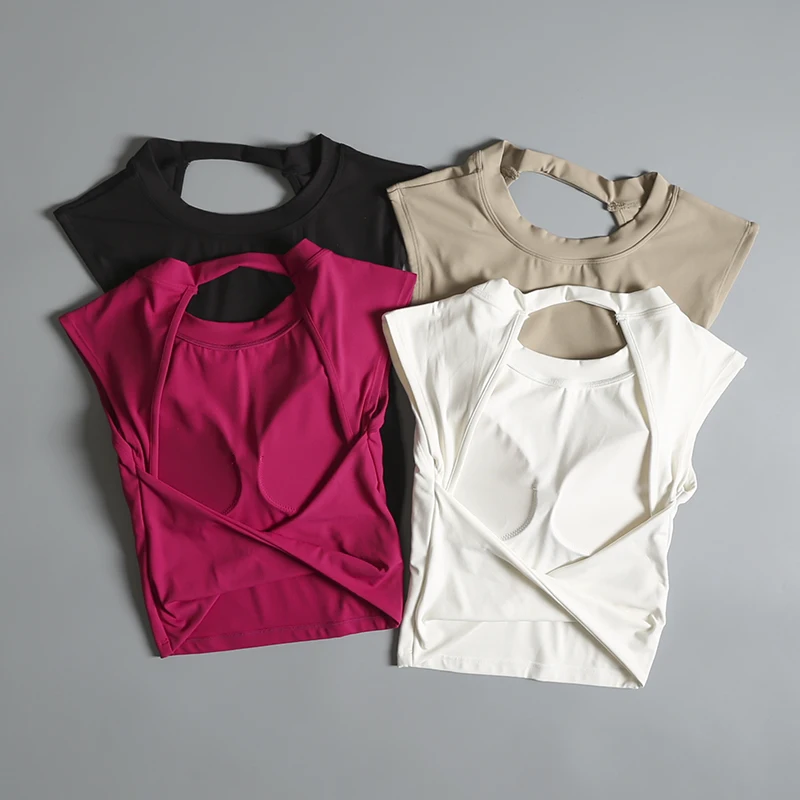Sports T-shirt for women in summer short sexy backless integrated yoga suit vest wearing running sleeveless fitness suit
Sports T-shirt for women in summer short sexy backless integrated yoga suit vest wearing running sleeveless fitness suit