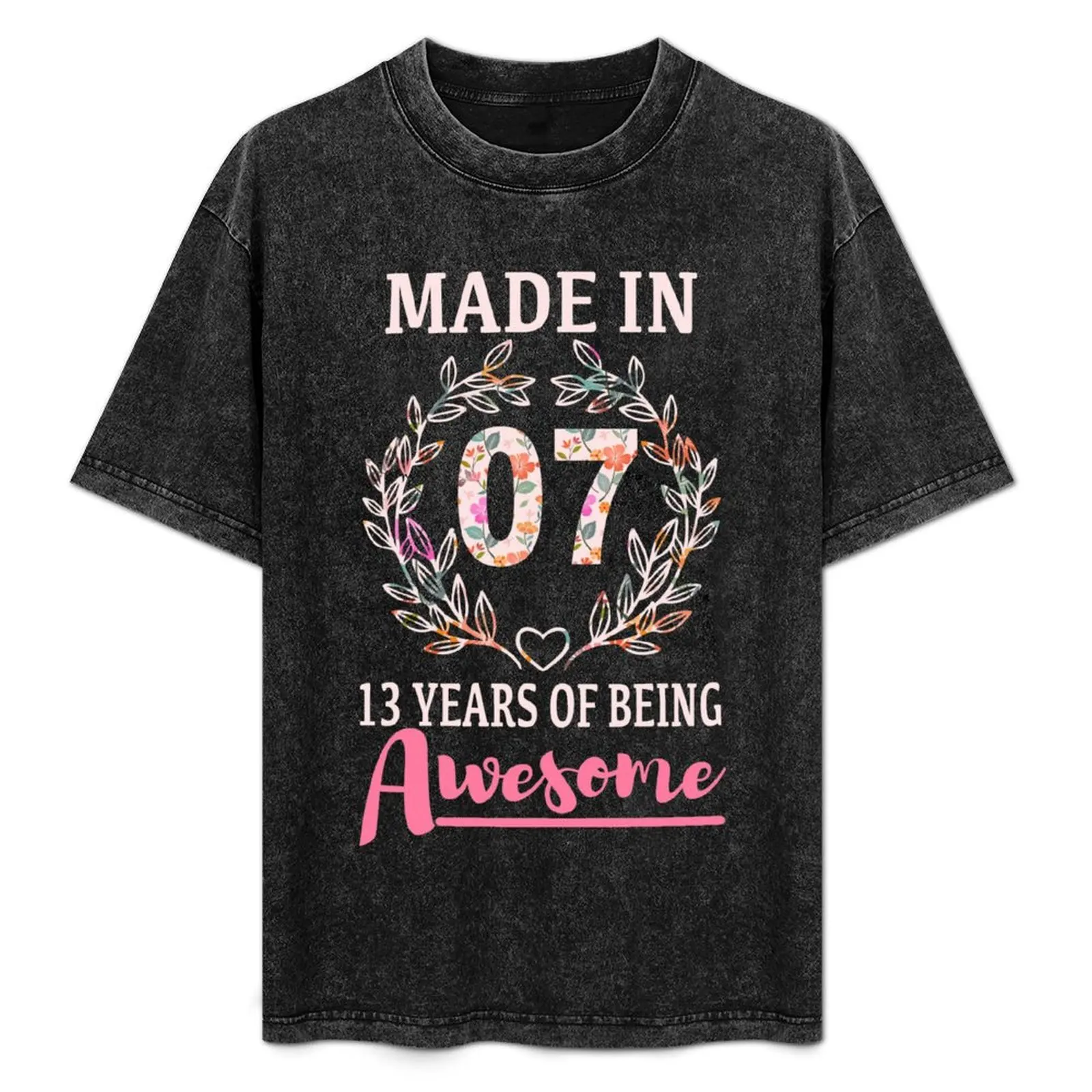 13 Year Old Girl Gifts For 13th Birthday Gift Born In 2007 T-Shirt Work Wear Simple Tee Shirt
13 Year Old Girl Gifts For 13th Birthday Gift Born In 2007 T-Shirt Work Wear Simple Tee Shirt