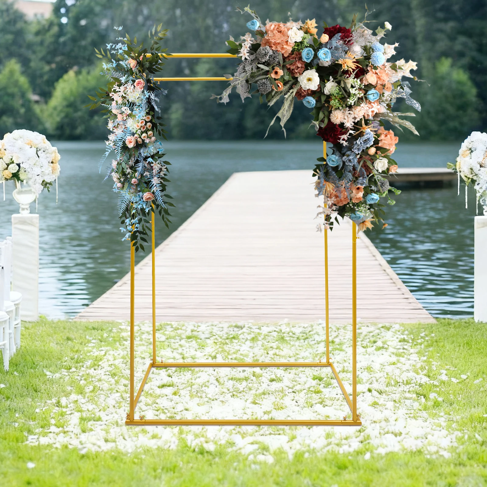 Gold Round Pipe Wedding Arch Stand, Metal Wedding Ceremony Backdrop for Birthday Party, Christmas, Events & Photo Booth Decor
Gold Round Pipe Wedding Arch Stand, Metal Wedding Ceremony Backdrop for Birthday Party, Christmas, Events & Photo Booth Decor