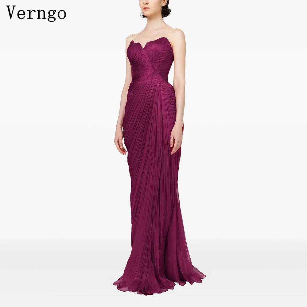 Verngo Burgundy Silk Shiny Evening Dress Sweetheart Mermaid Maxi Prom Gown Pleated Formal Occasion Dress Customized
Verngo Burgundy Silk Shiny Evening Dress Sweetheart Mermaid Maxi Prom Gown Pleated Formal Occasion Dress Customized