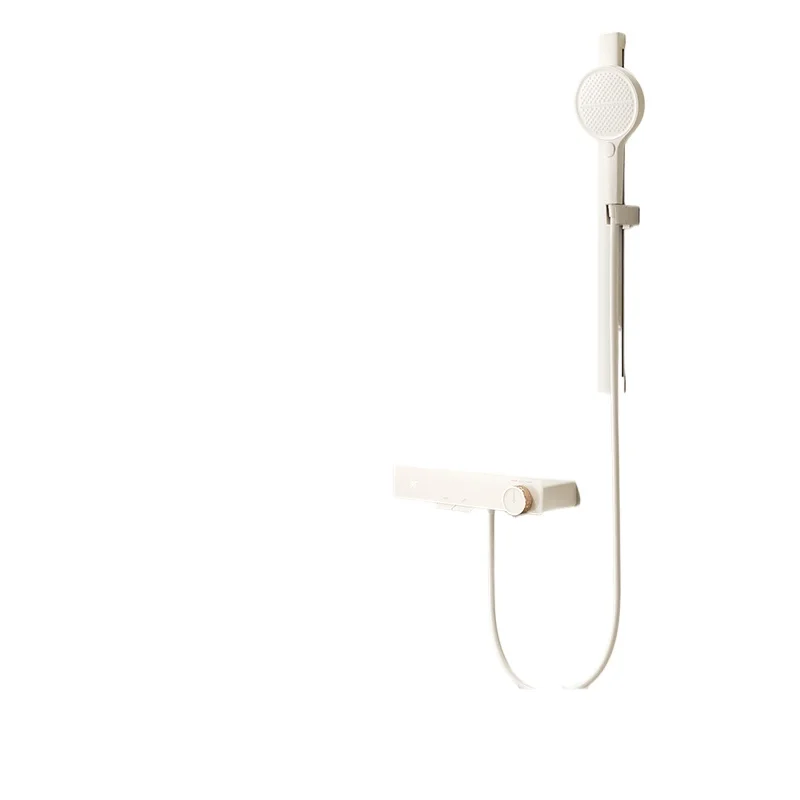 Constant temperature shower shower set Digital display split small apartment without top spray bathroom piano key milk white
Constant temperature shower shower set Digital display split small apartment without top spray bathroom piano key milk white