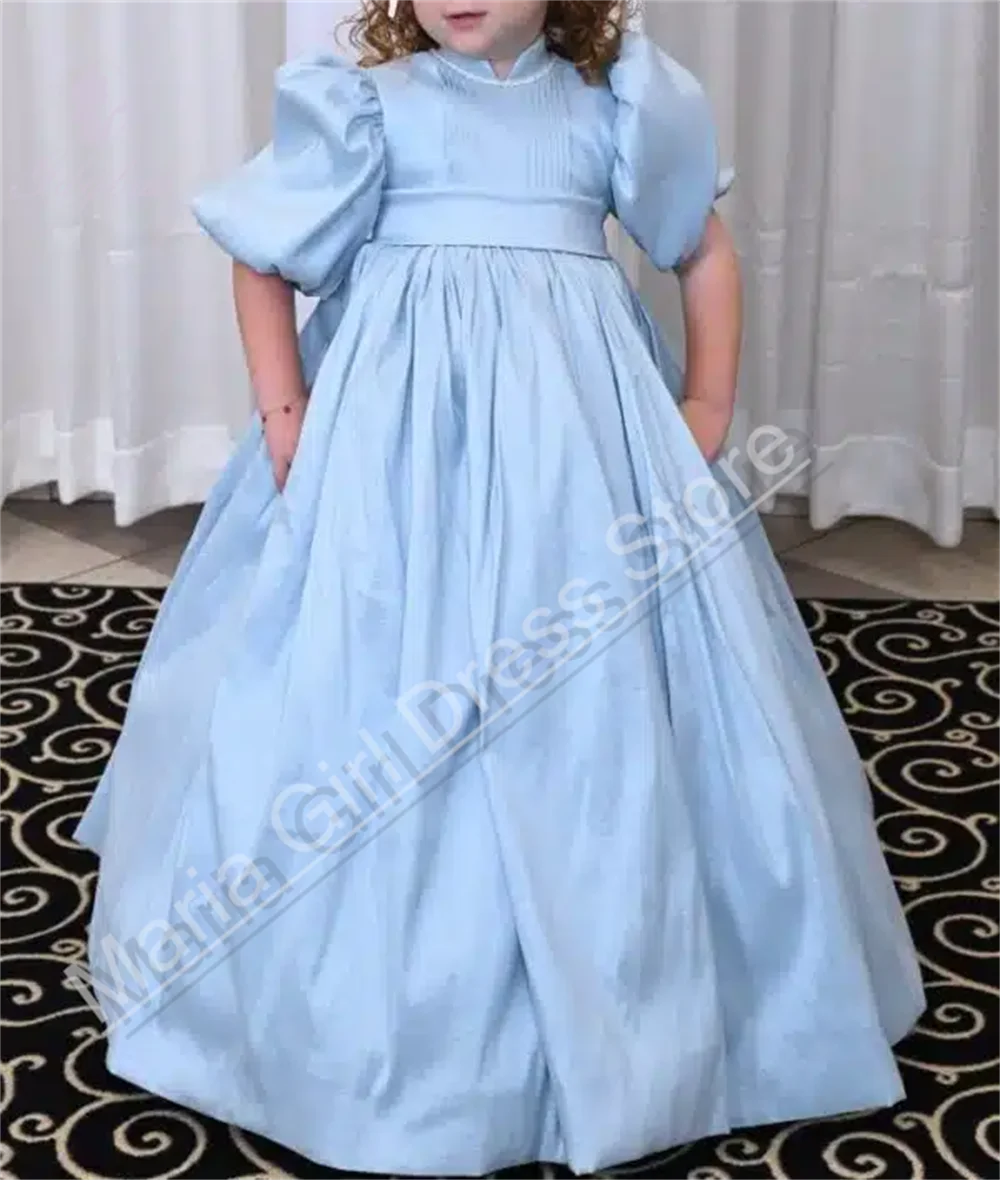 Небесно-голубое детское платье для первого причастия, пышное платье с короткими рукавами и цветочным узором для девочек, подходящее платье для свадебной фотографии
Небесно-голубое детское платье для первого причастия, пышное платье с короткими рукавами и цветочным узором для девочек, подходящее платье для свадебной фотографии