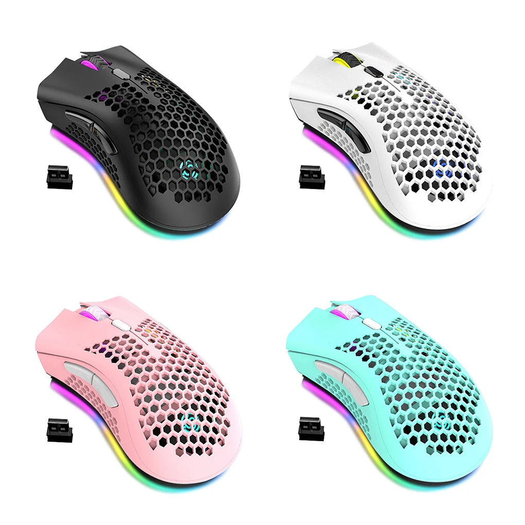 Gaming Mouse Wireless Hollow Game Mouse Adjustable Rechargeable Computer Accessory with RGB Light Cyan
Gaming Mouse Wireless Hollow Game Mouse Adjustable Rechargeable Computer Accessory with RGB Light Cyan