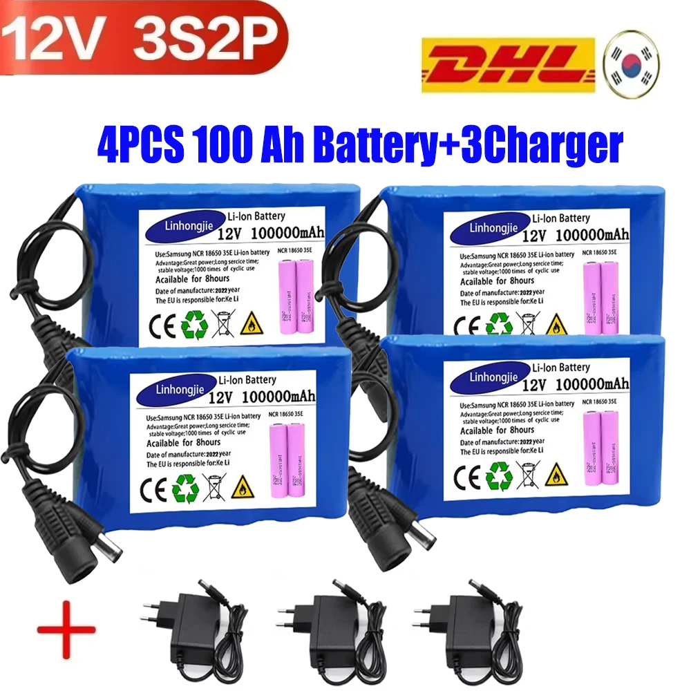 Wholesale price 12V 3S2P 50000mah Portable battery Rechargeable Lithium Ion battery pack capacity DC 12v 40Ah CCTV Cam Monitor
Wholesale price 12V 3S2P 50000mah Portable battery Rechargeable Lithium Ion battery pack capacity DC 12v 40Ah CCTV Cam Monitor
